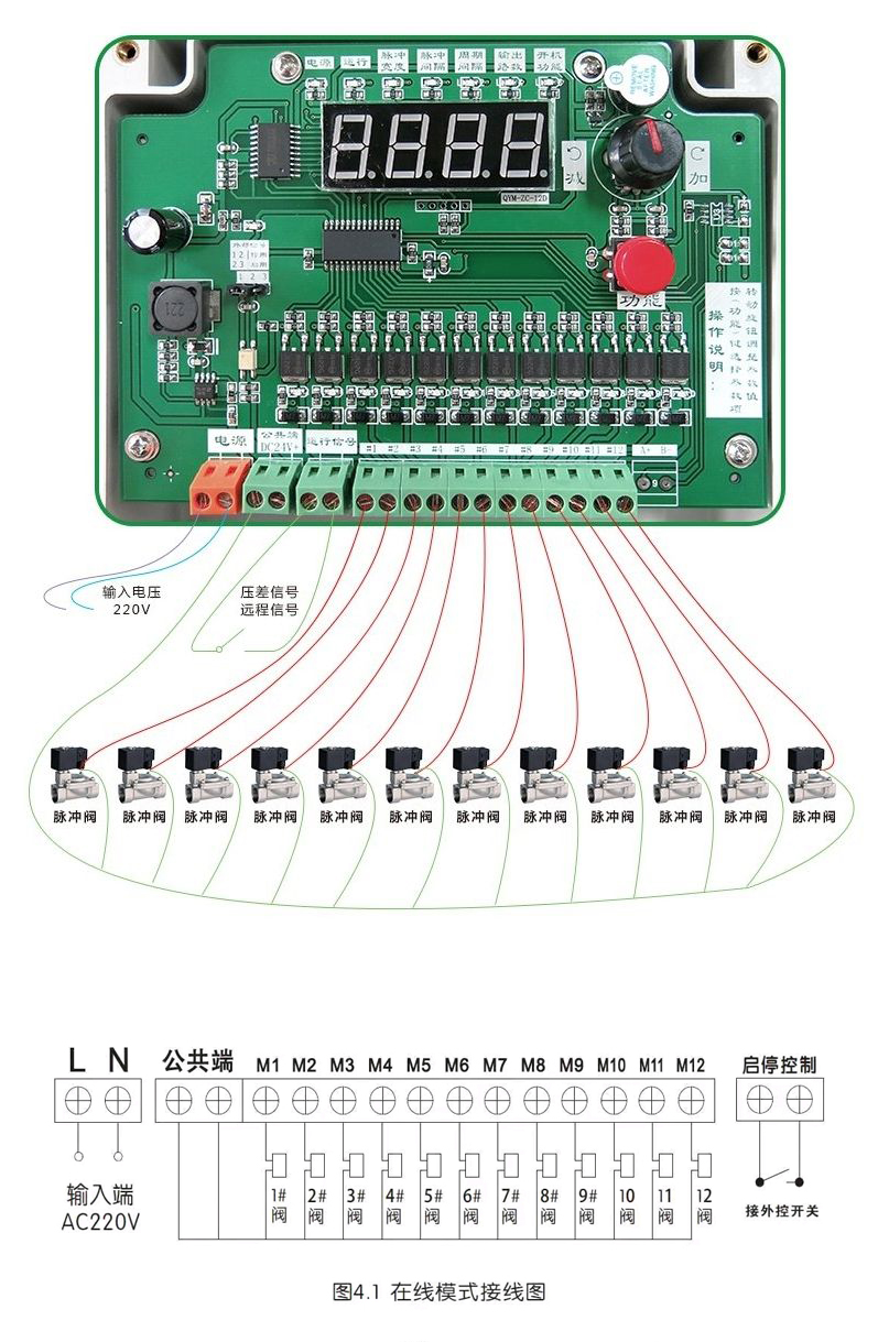 布袋除塵器電磁脈衝閥接線圖