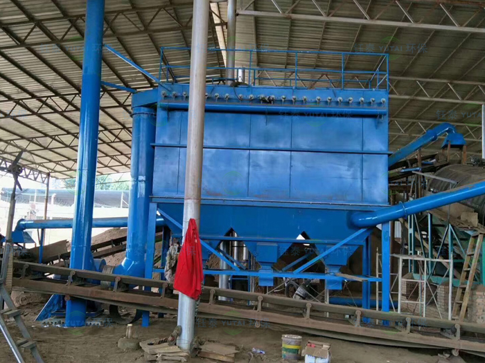安徽明光市建材廠（chǎng）機製砂加工（gōng）項目除塵（chén）器安裝完畢