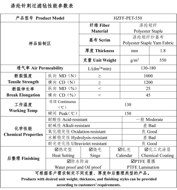 滌綸針刺氈除塵布袋 滌綸針刺氈除塵布袋(dài)